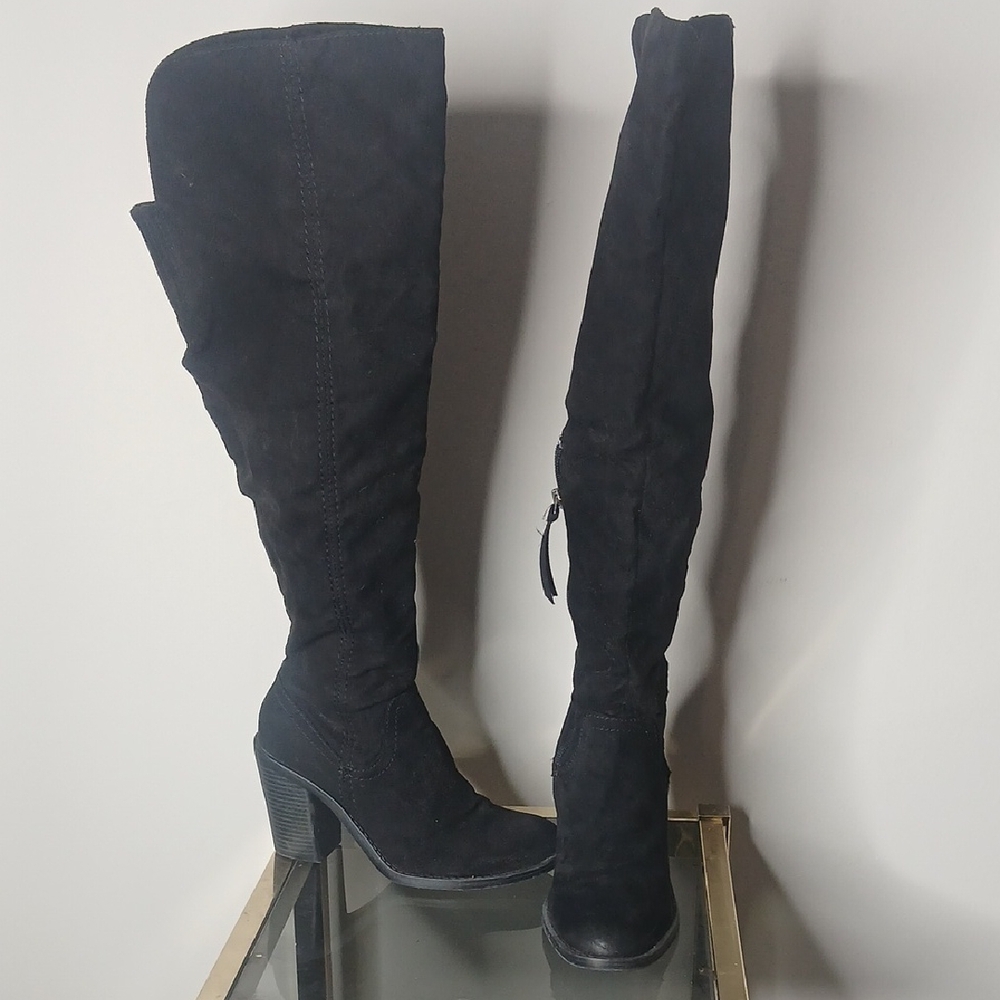 Dolce Vita Black Finnergan Knee High Boots Size 8
